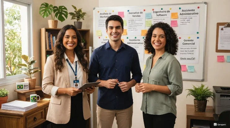 Time de agência de recrutamento